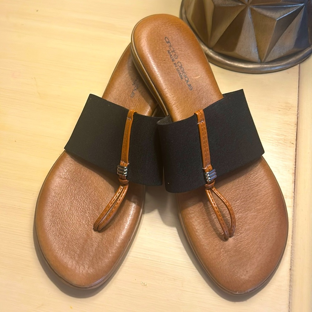 Adorable brown and black sandals